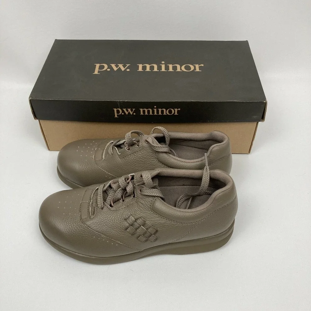 P.W. Minor Women's Leisure Taupe 77309 Orthopedic Diabetic Sz 6 3W